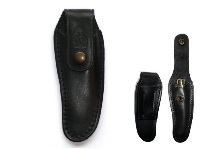 Etui en cuir noir pour couteau Laguiole image 1