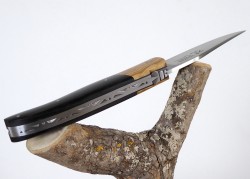 Laguiole de Chasse Forgé, Mitre Olivier, Plein Manche en ébène image 1