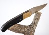 Laguiole de Chasse Forgé, Mitre Olivier, Plein Manche en ébène image 2