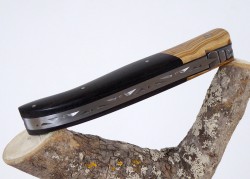 Laguiole de Chasse Forgé, Mitre Olivier, Plein Manche en ébène image 9