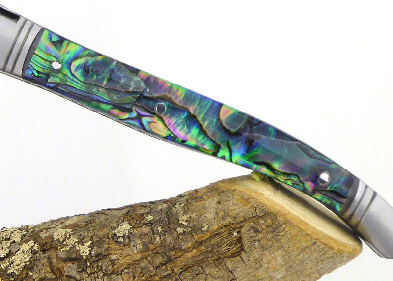 Forged Laguiole, Handle in Abalone, covered with synthetic resin image 1
