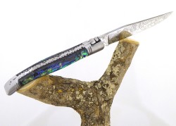 Forged Laguiole, Handle in Abalone, covered with synthetic resin image 11