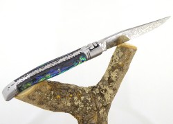 Forged Laguiole, Handle in Abalone, covered with synthetic resin image 12