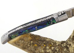 Forged Laguiole, Handle in Abalone, covered with synthetic resin image 13