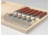 Service de 6 fourchettes Laguiole avec un manche en bois de rose et mitres inox image 1
