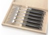 Service de 6 fourchettes Laguiole avec un manche en bois d'ébène et mitres inox image 1