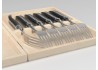 Service de 6 fourchettes Laguiole avec un manche en bois d'ébène et mitres inox image 5