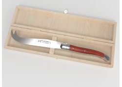 Couteau à fromage Laguiole avec un manche en bois de corail et mitres inox image 1