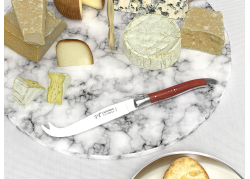 Couteau à fromage Laguiole avec un manche en bois de corail et mitres inox image 2