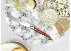 Couteau à fromage Laguiole avec un manche en bois de corail et mitres inox image 3