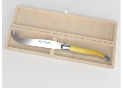 Couteau à fromage Laguiole avec un manche en buis et mitres inox image 1