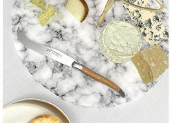 Couteau à fromage Laguiole avec un manche en bois de chêne et mitres inox image 3