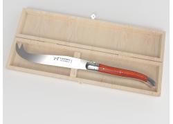 Couteau à fromage Laguiole avec un manche en bois de rose et mitres inox image 1