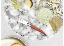Couteau à fromage Laguiole avec un manche en bois de rose et mitres inox image 3