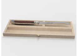 Couteau à fromage Laguiole avec un manche en bois de violette et mitres inox image 1