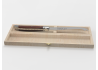 Couteau à fromage Laguiole avec un manche en bois de violette et mitres inox image 1