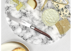 Couteau à fromage Laguiole avec un manche en bois de violette et mitres inox image 3