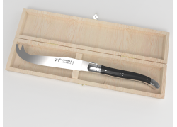 Couteau à fromage Laguiole avec un manche en bois d'ébène et mitres inox image 1