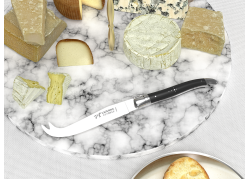 Couteau à fromage Laguiole avec un manche en bois d'ébène et mitres inox image 2