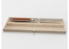 Couteau à fromage Laguiole avec un manche en bois d'If et mitres inox image 1