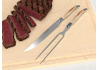 Service à viande Laguiole avec un manche en pointe de corne blonde et mitres inox image 2