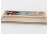 Service à viande Laguiole avec un manche en bois de bocote et mitres inox image 1