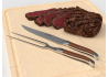Service à viande Laguiole avec un manche en bois de bocote et mitres inox image 3