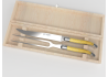 Service à viande Laguiole avec un manche en buis et mitres inox image 1