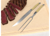 Service à viande Laguiole avec un manche en érable onde et mitres inox image 2