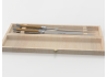 Service à viande Laguiole avec un manche en bois de chêne et mitres inox image 1