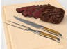 Service à viande Laguiole avec un manche en bois d'olivier et mitres inox image 3