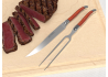 Service à viande Laguiole avec un manche en bois de rose et mitres inox image 2