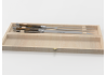 Service à viande Laguiole avec un manche en bois d'ébène royal et mitres inox image 1