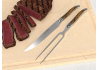 Service à viande Laguiole avec un manche en bois d'ébène royal et mitres inox image 2