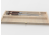 Service à viande Laguiole avec un manche en bois de violette et mitres inox image 1
