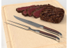 Service à viande Laguiole avec un manche en bois de violette et mitres inox image 3