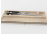 Service à viande Laguiole avec un manche en bois d'ébène et mitres inox image 1