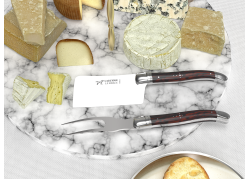 Service à fromage Laguiole avec un manche en bois d'amourette et mitres inox image 2