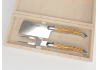 Service à fromage Laguiole avec un manche en bois de bouleau et mitres inox image 1