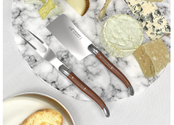 Service à fromage Laguiole avec un manche en bois de bocote et mitres inox image 3