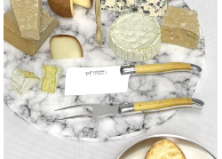 Service à fromage Laguiole avec un manche en buis et mitres inox image 2
