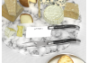 Service à fromage Laguiole avec un manche en corne brune et mitres inox image 2