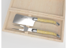 Service à fromage Laguiole avec un manche en érable onde et mitres inox image 1