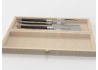 Service à fromage Laguiole avec un manche en bois de fer et mitres inox image 1