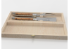 Service à fromage Laguiole avec un manche en bois de genévrier et mitres inox image 1