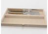 Service à fromage Laguiole avec un manche en bois de chêne et mitres inox image 1