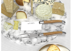 Service à fromage Laguiole avec un manche en bois de chêne et mitres inox image 2