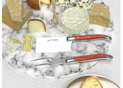 Service à fromage Laguiole avec un manche en bois de rose et mitres inox image 2