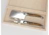 Service à fromage Laguiole avec un manche en bois d'ébène royal et mitres inox image 1