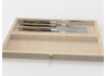 Service à fromage Laguiole avec un manche en bois d'ébène royal et mitres inox image 1